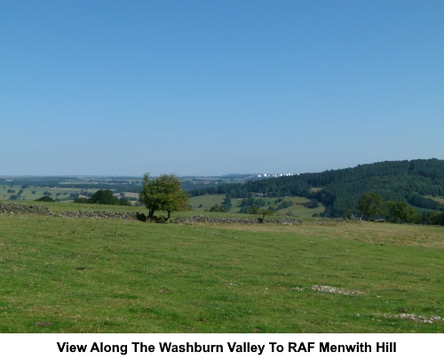 A viww along the Washburn Valley to RAF Menwith Hill.