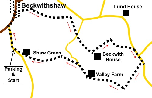 Beckwithshaw Bimble sketch map