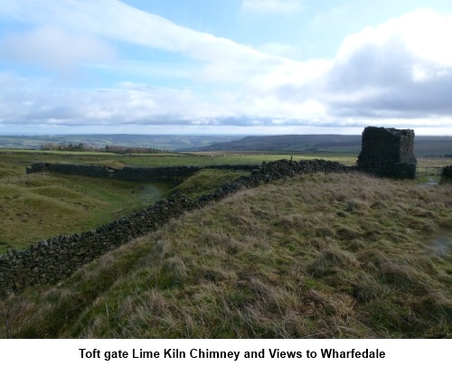 Toft Gate Lime Kiln and views to Wharfedale