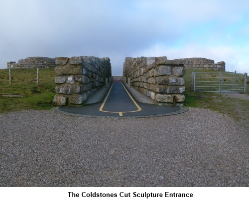 The Coldstones Cut sculpture entrance