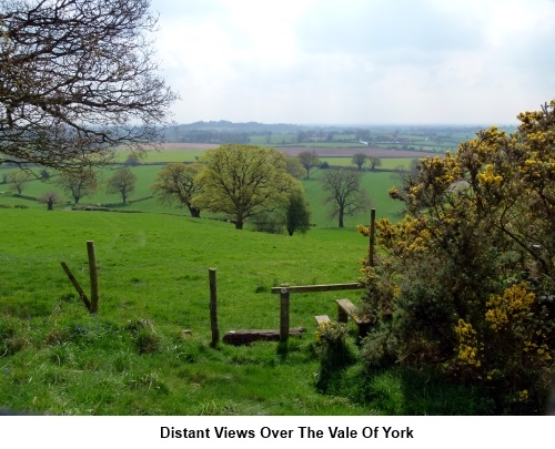Distant views over the Vale of York