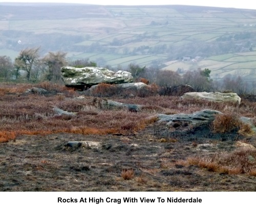 Rocks at High Crag with view to Nidderdale