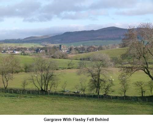 Gargrave with Flasby Fell behind