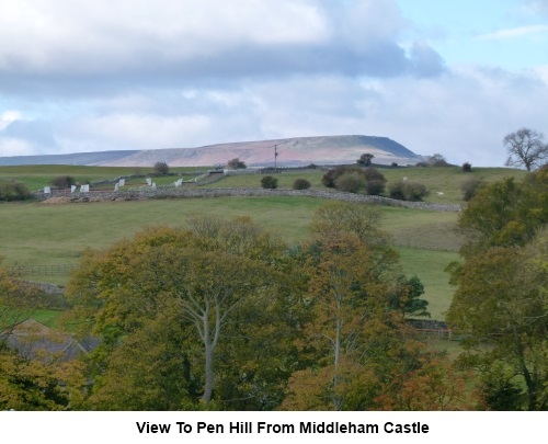 Pen Hill from Middleham Castle