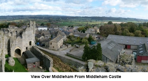 View over Middleham from Middleham Castle