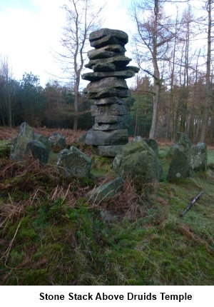 Stone stack above Druids Temple