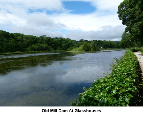 The old mill dam at Glasshouses.