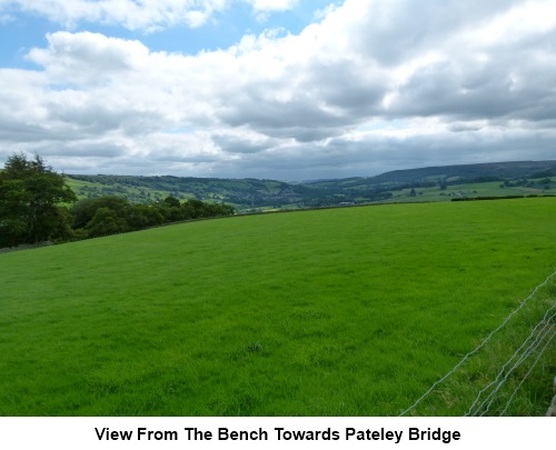 A view from the picnic bench looking towards Pateley Bridge