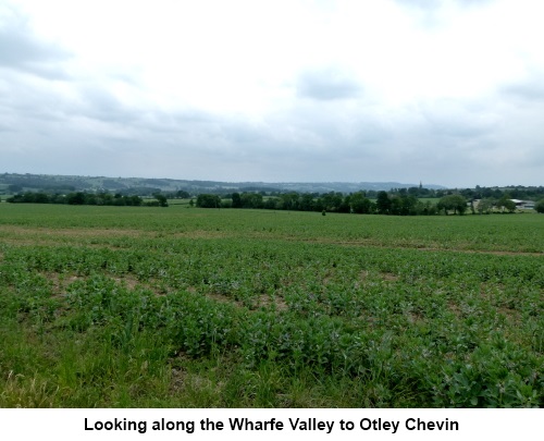 Looking along the Wharfe Valley towards Otley Chevin