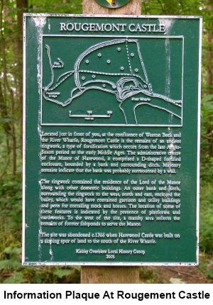 Rougement castle information board