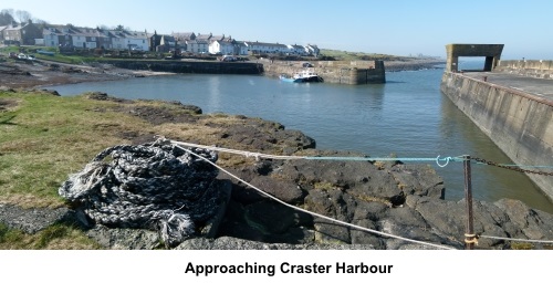 Approaching Craster Harbour