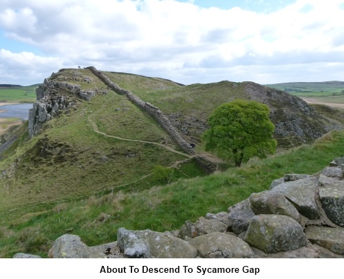 Start of descent to Sycamore Gap