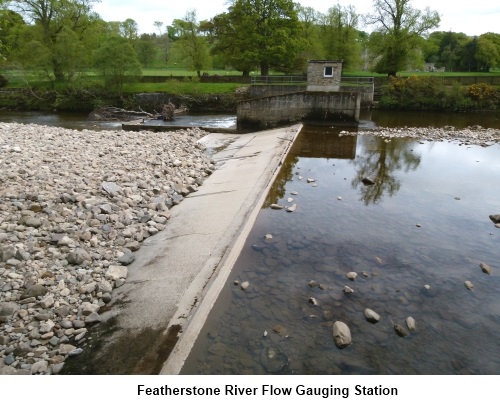 Featherstone river flow gauging station