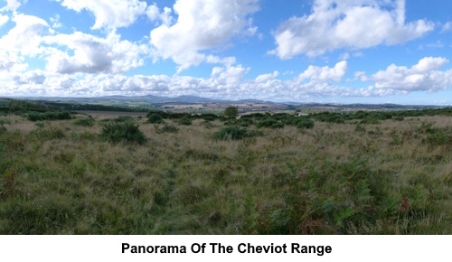 Panorama of the Cheviot range.