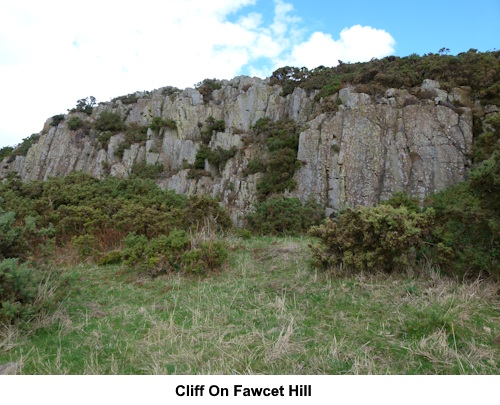 Cliff on Fawcet Hill.