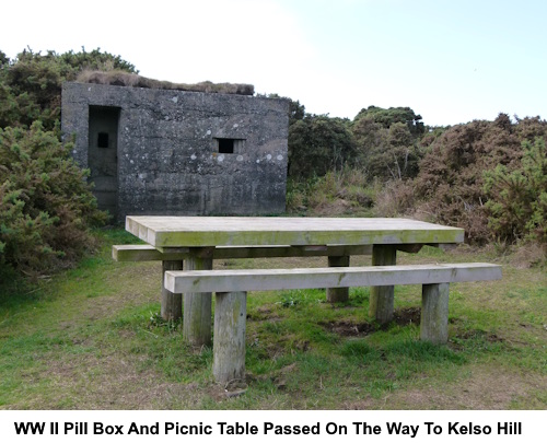 Worl;d War II pillbox and picnic table.