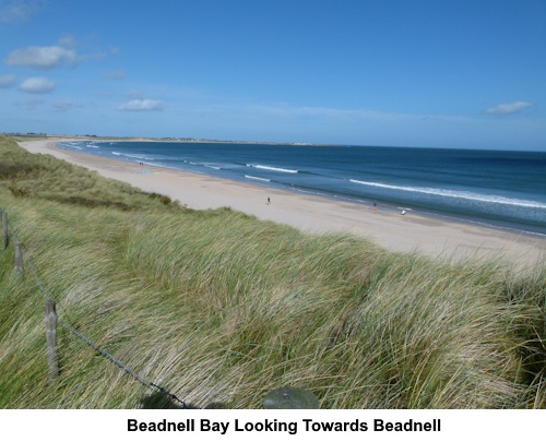 A view across Beadnel Bay.