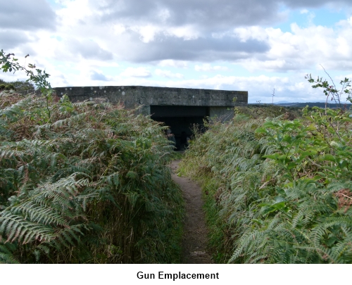 Old World War II gun emplacement.
