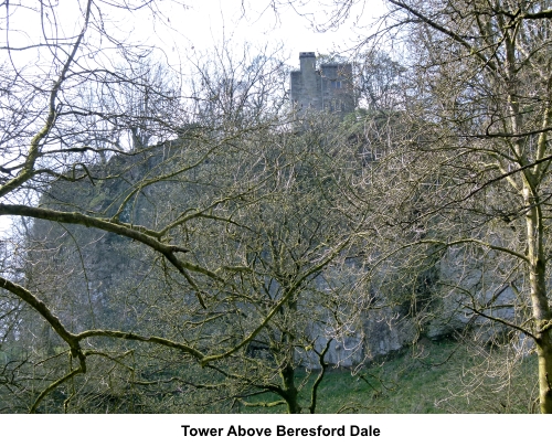 Tower above Beresford Dale