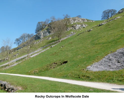 Wolfscote Dale rocky outcrops