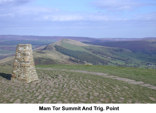 Mam Tor summit and trig point