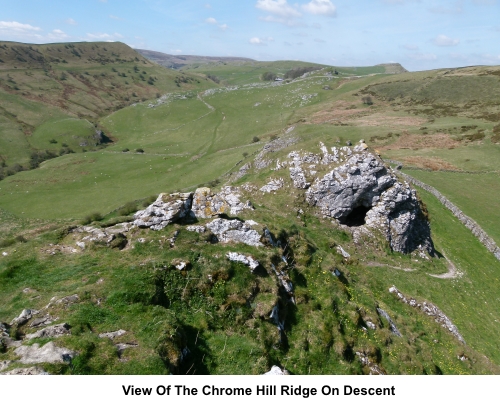 Chrome Hill ridge on descent
