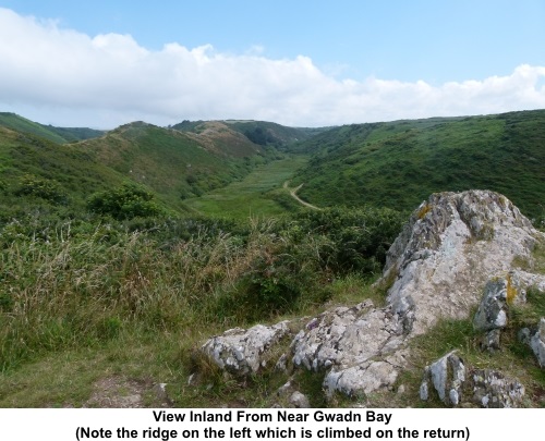 View inland from near Gwadn Bay