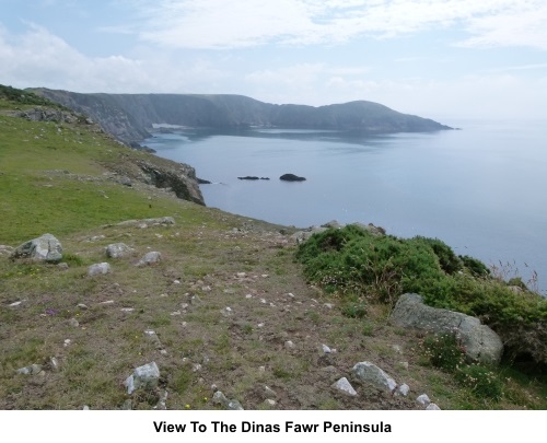 View to the Dinas Fawr peninsula