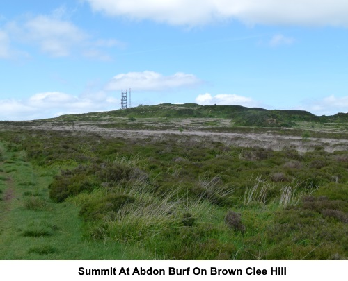 The summit of Abdon Burf on Brown Clee Hill