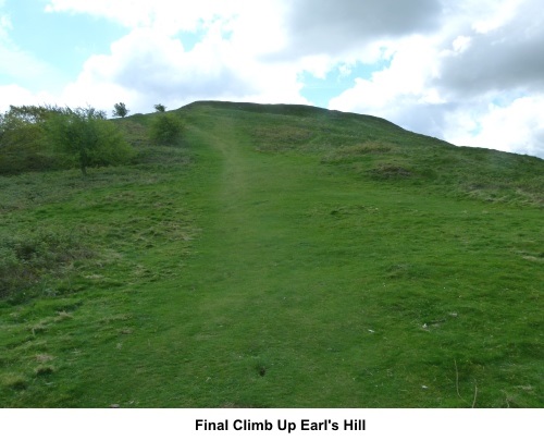 Final climb up Earl's Hill