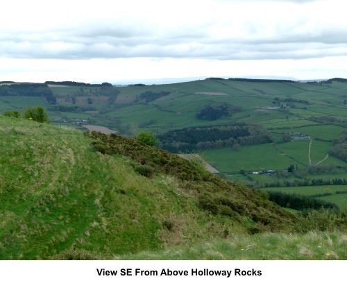 View SE from above Holloway Rocks