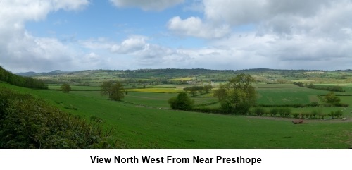 Wenlock Edge walk - view from near Prestthorpe