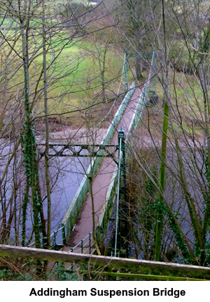 Addingham suspension bridge.