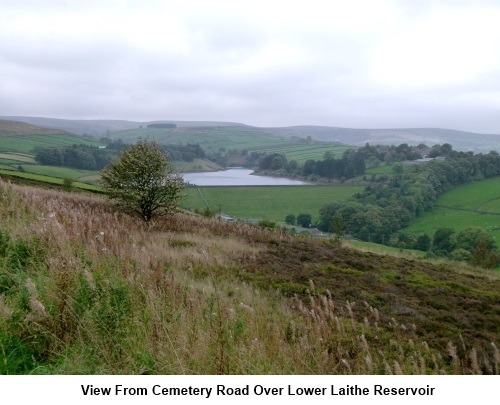 View from Cemetery Roda over Lower Laithe Reservoir
