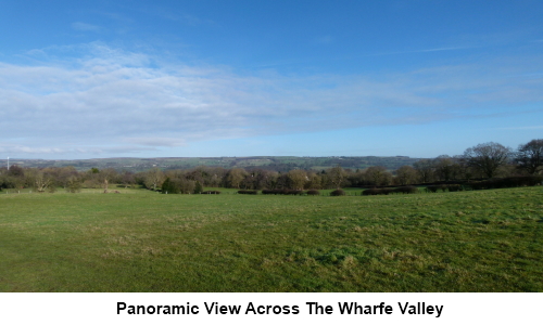A panoramic view across the Wharfe Valley
