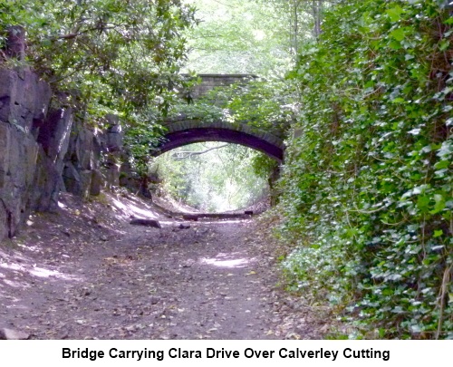 Bridge carrying Clara Drive over Calverley Cutting.