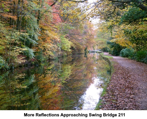 More reflections as I approach swing bridge number 211.