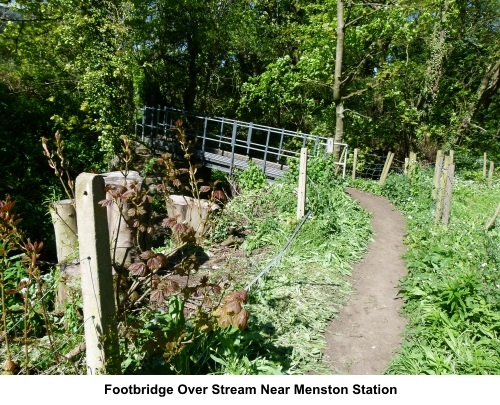 Footbridge over stream near Menston Station