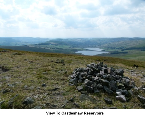 View to Castleshaw reservoirs