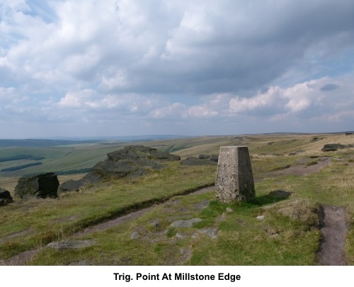 Trig point at Millstone Edge
