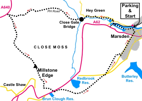 Marsden Moor sketch map
