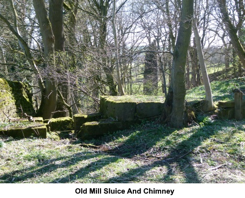 Old mill sluice and chimney