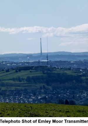 Telephoto shot of the Emley Moor transmitter