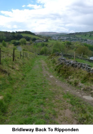 The bridleway back to Ripponden.