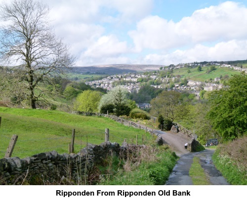 A view over Ripponden from Ripponden Old Bank