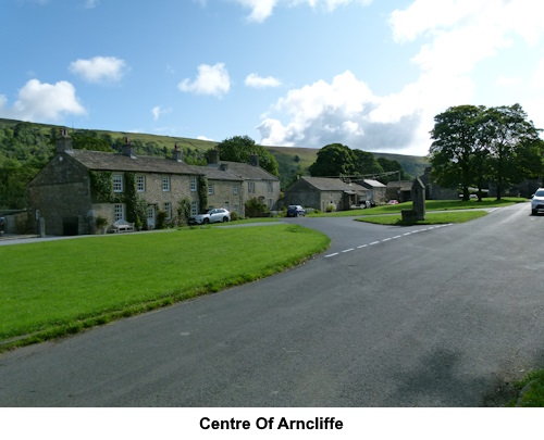 The village centre at Arncliffe in the Yorkshire Dales.