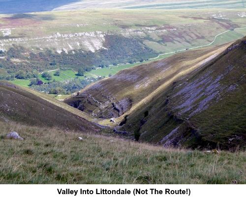 A valley leading down into Littondale (not the route).