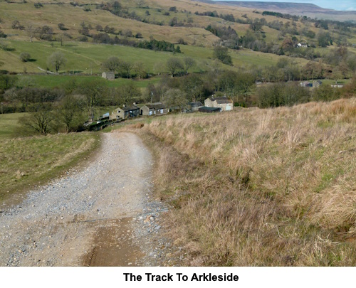The track descending to Arkleside.