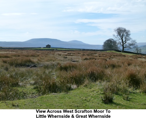 View across West Scrafton Moor to Little Whernside and Great Whernside.