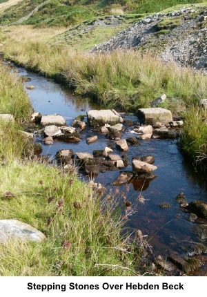 Stepping stones over Hebden Beck